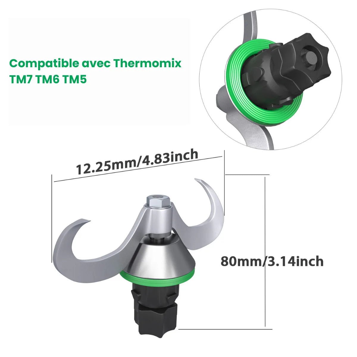 Couteaux pétrin pour Thermomix TM7/TM6/TM5/TM31 - Chefimix